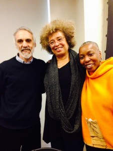 The Sentencing Project's Marc Mauer, Prof. Angela Davis and the Correctional Association of NY's Soffiyah Elijah during March 5, 2016 Beyond the Bars conference at Columbia University.           